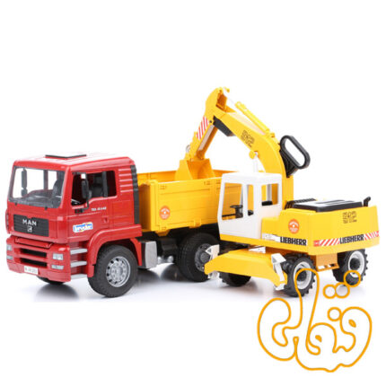 MAN TGA Kipp-LKW und Liebherr Schaufelbagger 02751