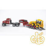 MACK Granite Low loader truck with JCB 4CX Backhoe loader 02813