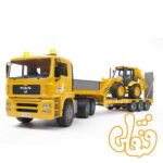 MAN TGA Tieflader mit JCB 4CX Baggerlader 02776