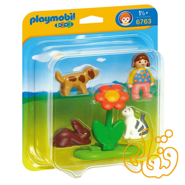 6763 پلی موبیل Girl with Pets and Flower 6763