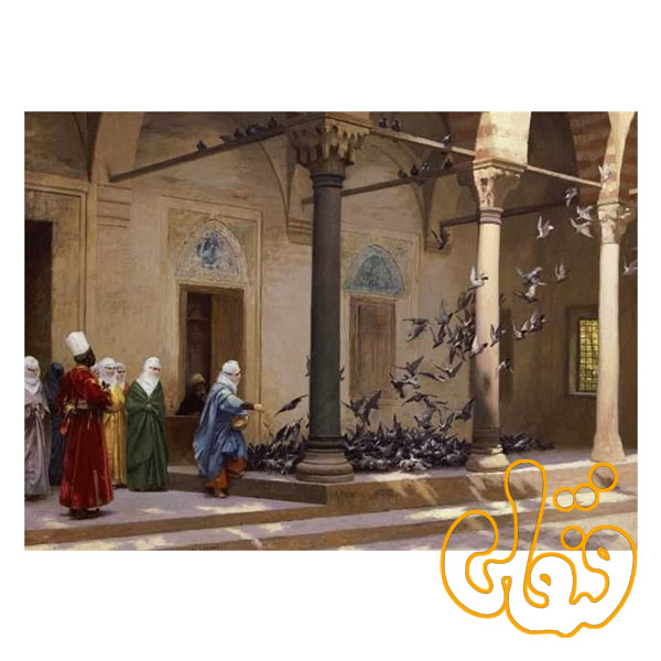 181 پازل رونزبرگر کبوتر ها در حیاط pigeons in courtyard 19026