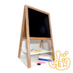 تخته مدرسه 2 کاره چوبی پایه دار خورشید - Image 2