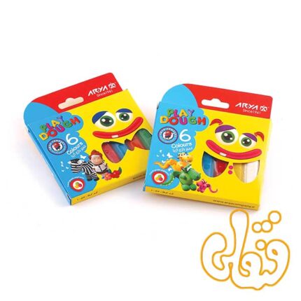 خمیر بازی 6 رنگ مقوایی آریا 1057