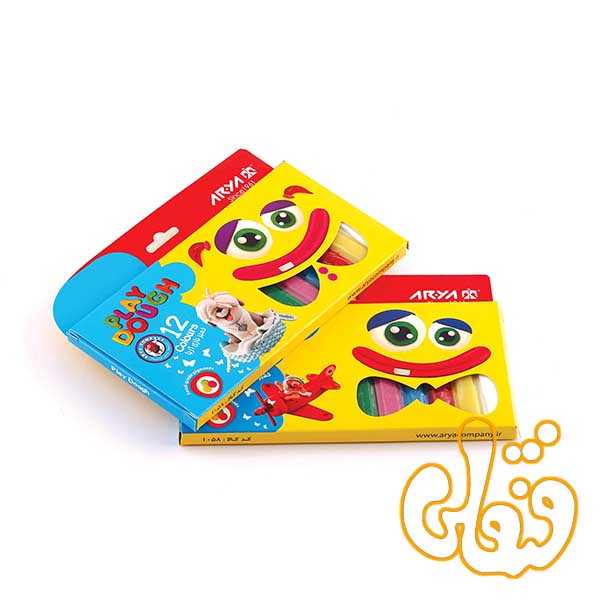 149 خمیر بازی 12 رنگ مقوایی آریا 1058