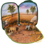 کیف کوله پشتی سه بعدی حیات وحش با سه عدد فیگور موجو فان 3D Wildlife Junior Backpack with 3 Figures 387725