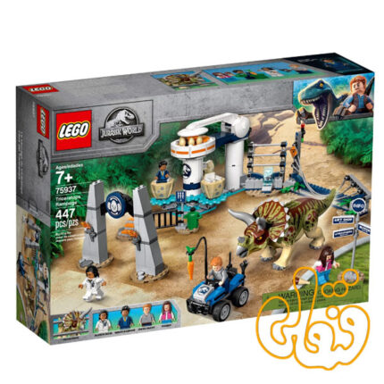 ساختنی لگو ژوراسیک خشم دایناسور Jurassic World Triceratops Rampage 75937