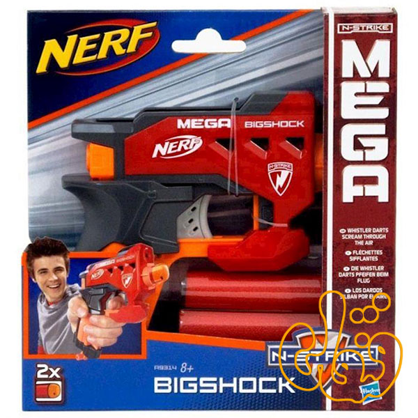 تفنگ نرف با تیرهای بزرگ مگا Nerf Bigshock A9314 تفنگ نرف با تیرهای بزرگ مگا Nerf Bigshock A9314
