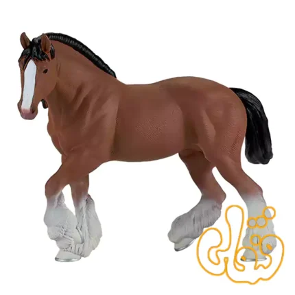 فیگور اسب کلایسدل قهوه ای موجو Brown Clydesdale Horse 381084