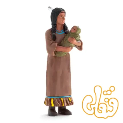 فیگور مادر بومی آمریکا با نوزاد موجو Native American Mother with Baby 386502
