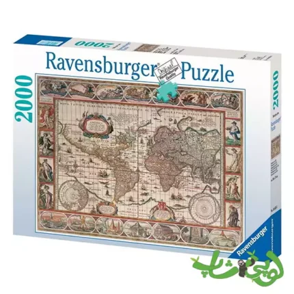 پازل 2000 قطعه نقشه جهان از سال ۱۶۵۰ میلادی رونزبرگر Map of the World from 1650 16633
