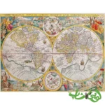 پازل 1500 قطعه نقشه جهان 1594 رونزبرگر World Map 1594 12000716 - Image 2