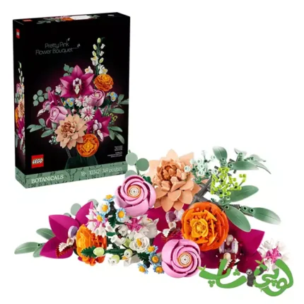 ساختنی لگو گیاه شناسی دسته گل صورتی زیبا Pretty Pink Flower Bouquet 10342