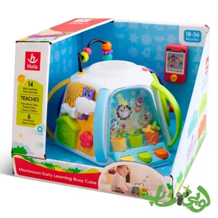 مکعب آموزشی مونته‌سوری موزیکال هولی تویز Montessori Early Learning Busy Cube HE8971