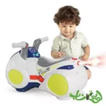 موتورسیکلت دریفت موزیکال چراغدار هولی تویز Drifting Motorcycle 8956 - Image 4